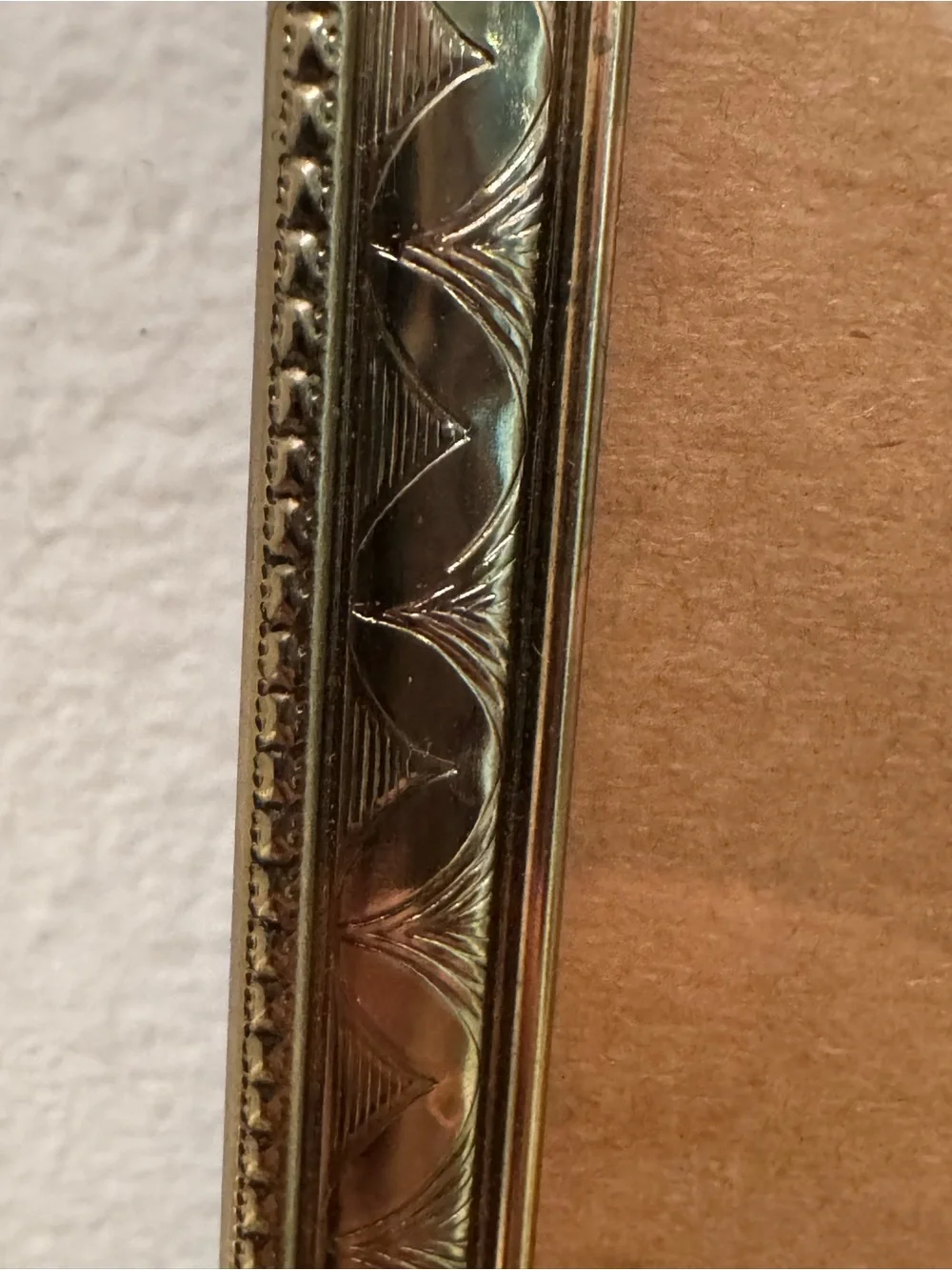 Vintage Brass 8x10 Victorian Style Picture Frame, No easel